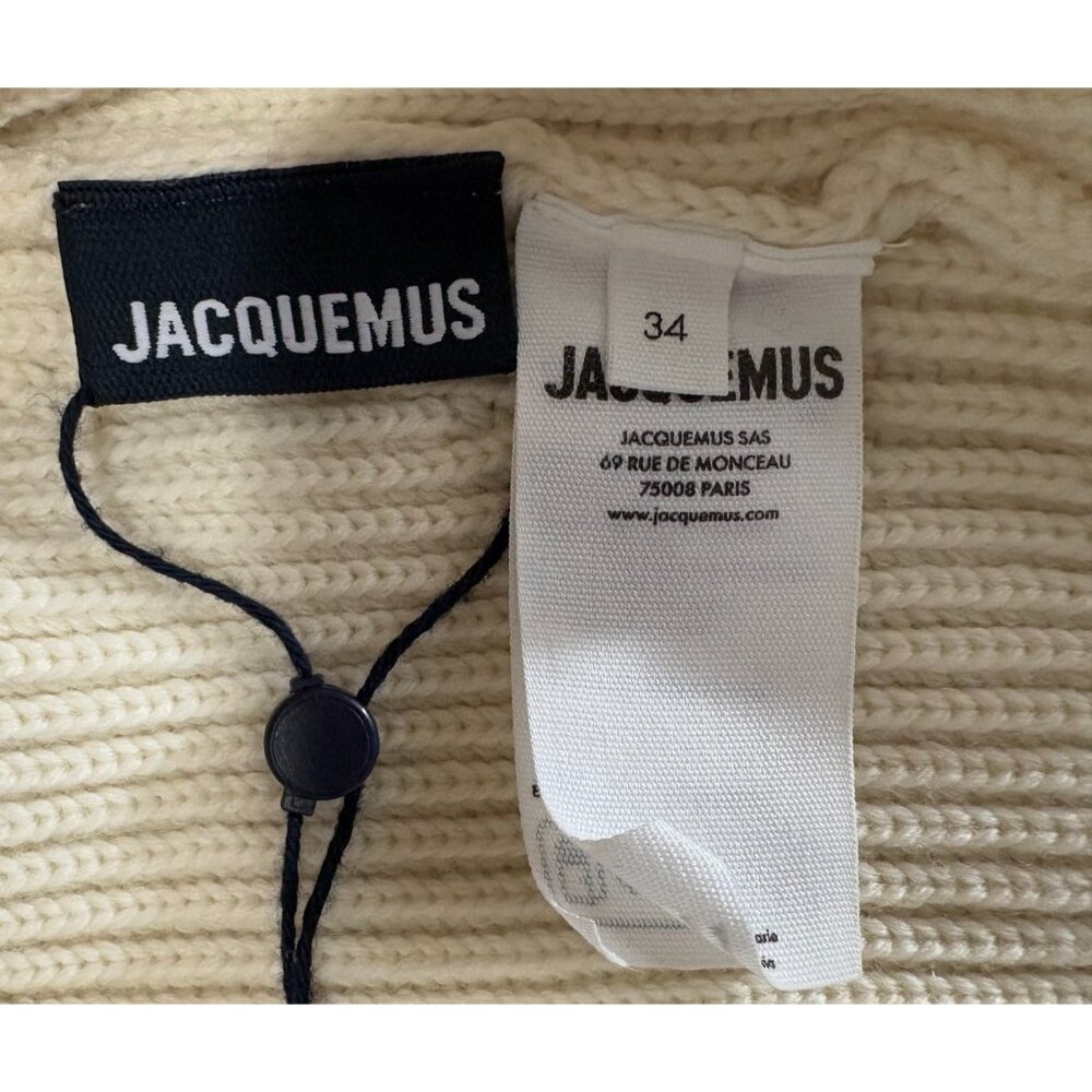 Jacquemus la maille seville wool sweater sz 34 XS color off white NWT mspr $560 - Picture 3 of 11